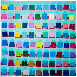 Beach Huts (2008) 138cmx138cm From the official website of British artist, Jim Haldane MA RCA www.jimhaldane.com Copyright © Jim Haldane