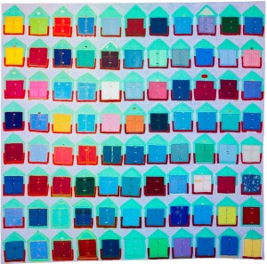 Beach Huts (2008) 135cmx138cm From the official website of British artist, Jim Haldane MA RCA www.jimhaldane.com Copyright © Jim Haldane