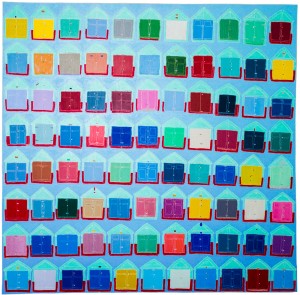 Beach Huts (2008) 142cmx138cm From the official website of British artist, Jim Haldane MA RCA www.jimhaldane.com Copyright © Jim Haldane